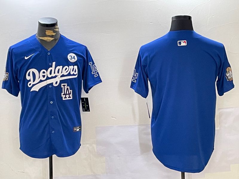 Men Los Angeles Dodgers Blank Blue Game 2024 Nike MLB Jersey style 11201->los angeles dodgers->MLB Jersey